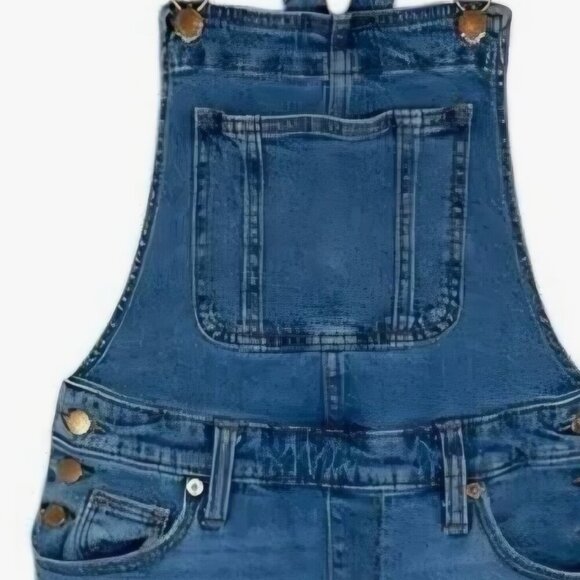 NWT Universal Thread Farm Bonfire denim skinny overalls Western Pockets 0 - Picture 3 of 6